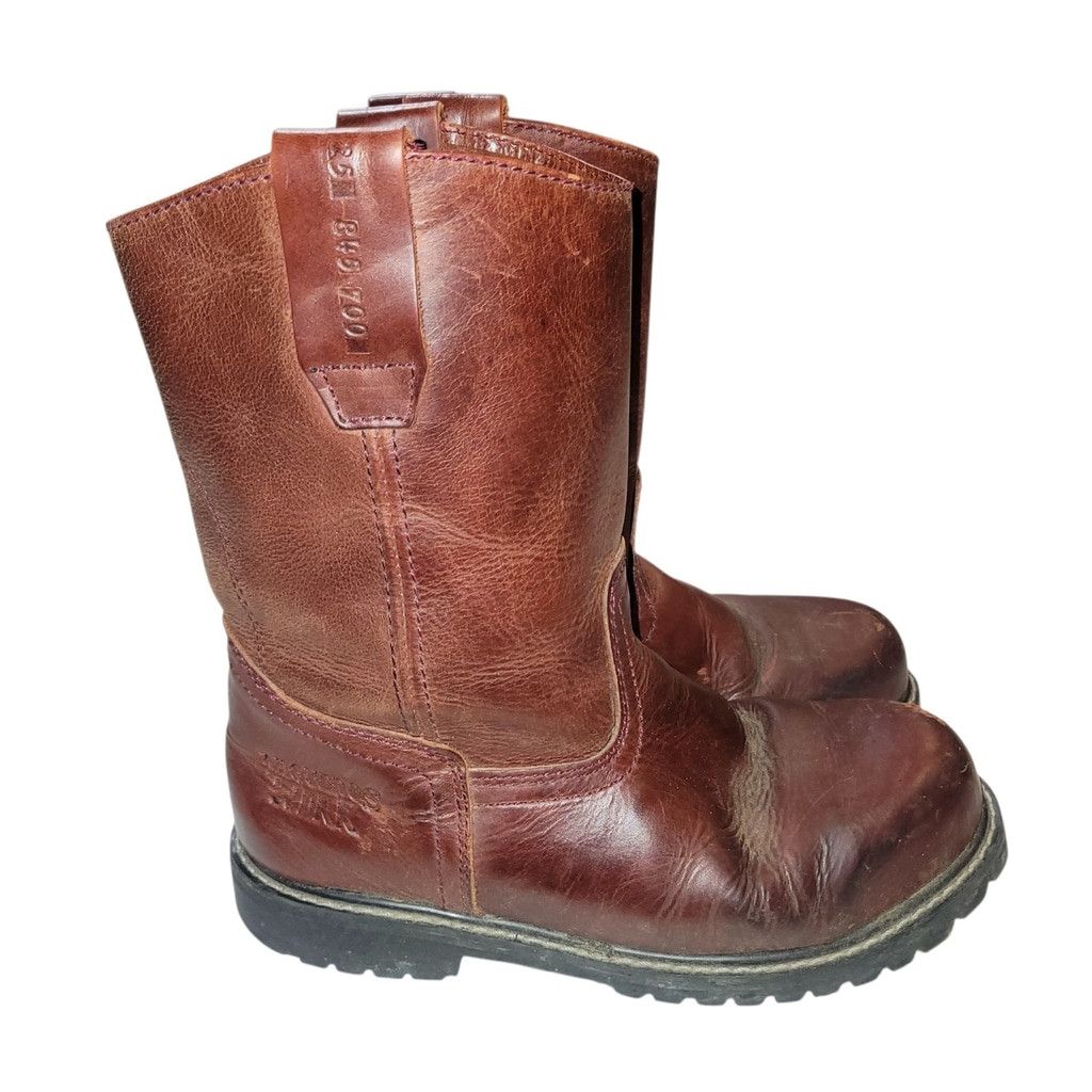 Other Work Power Mountain VAQUEROS Men Pull-On Brown Leather Steel Size US 8 / EU 41 - 3 Thumbnail