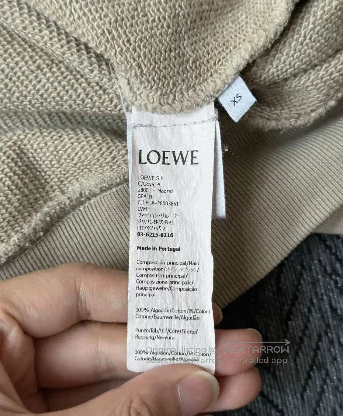 Loewe Loewe New Gray Sweatshirt with Logo Design. Size US XS / EU 42 / 0 - 4 Thumbnail