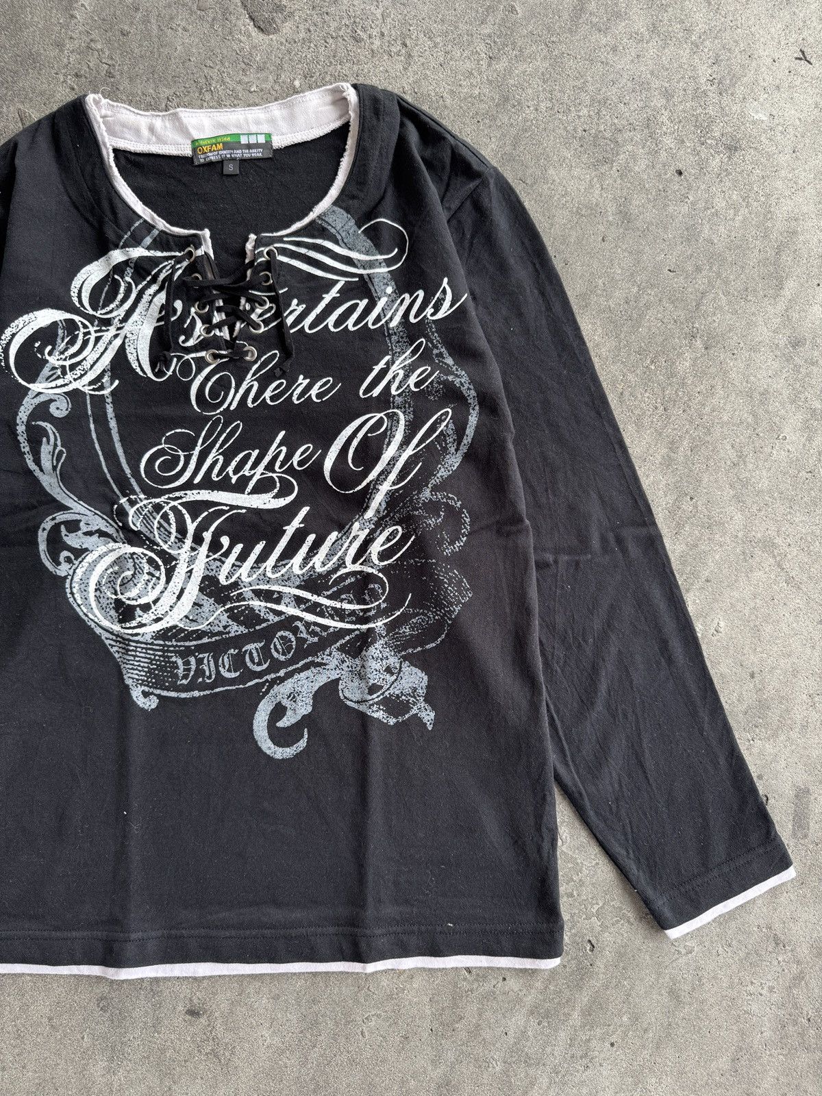 If Six Was Nine Oxfam Lace Up Poem LS tshirt Size US S / EU 44-46 / 1 - 3 Thumbnail