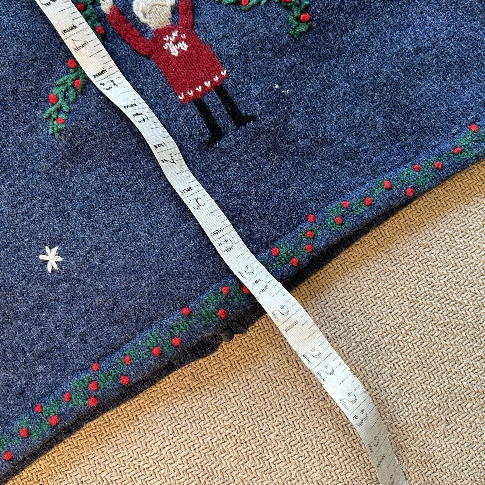 Talbots × Vintage Petites Lambs Wool Knit Full Zip Festive Christmas Sweater S Size S / US 4 / IT 40 - 7 Thumbnail