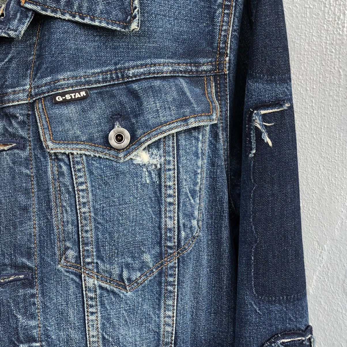 G-Star G-Star RAW 3301 Badges Slim Distressed Jacket Men Size US M / EU 48-50 / 2 - 6 Thumbnail