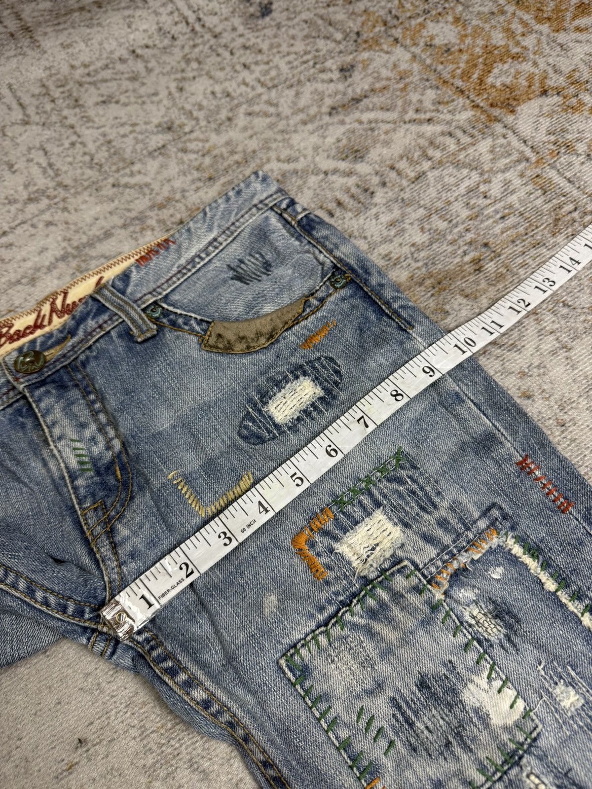Tornado Mart Back number y2k style denim pants Size US 32 / EU 48 - 12 Thumbnail