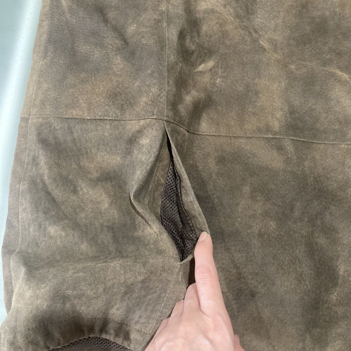 Japanese Brand Oversized Brown Pig Suede Leather Vest Size US S / EU 44-46 / 1 - 11 Thumbnail