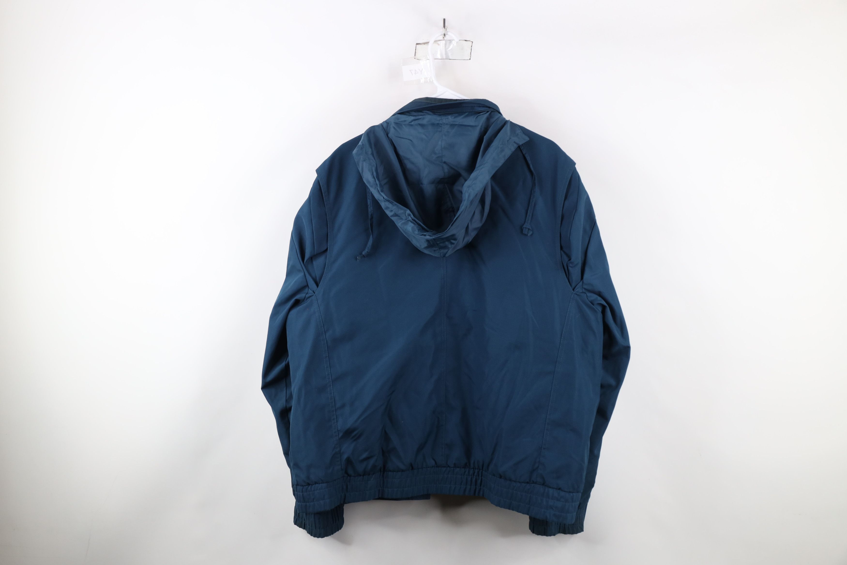 Vintage Vintage 90s Streetwear Lined Full Zip Hooded Bomber Jacket Size US XXL / EU 58 / 5 - 15 Thumbnail