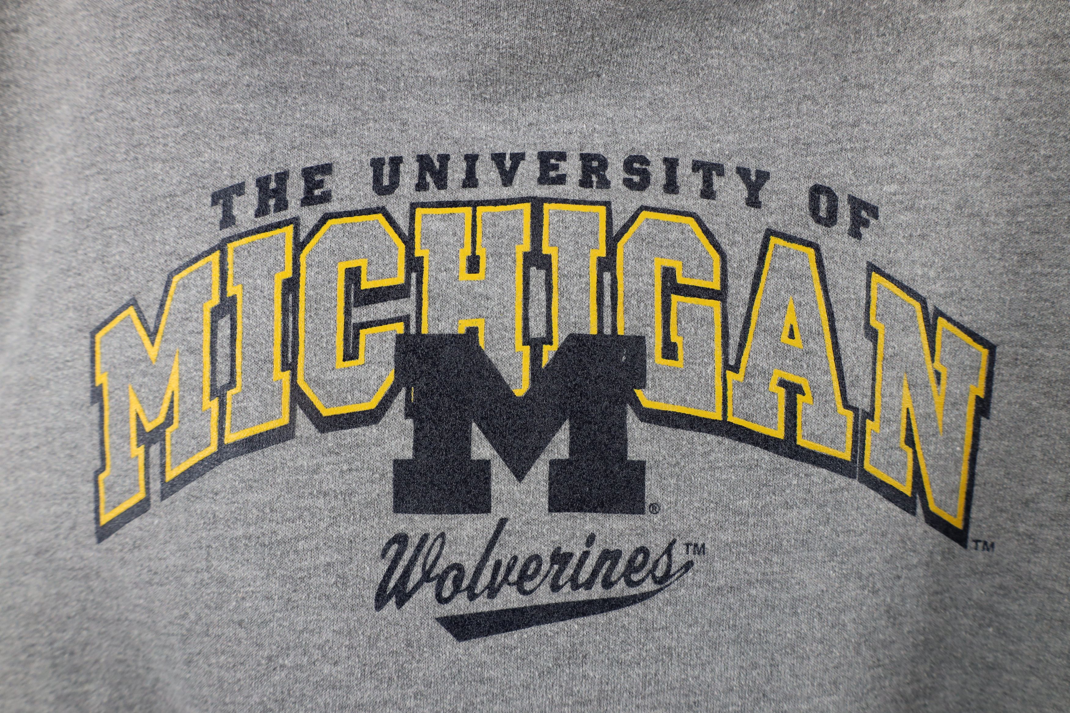 Vintage Vintage 90s Out University of Michigan Hoodie Sweatshirt Size US XXL / EU 58 / 5 - 6 Thumbnail