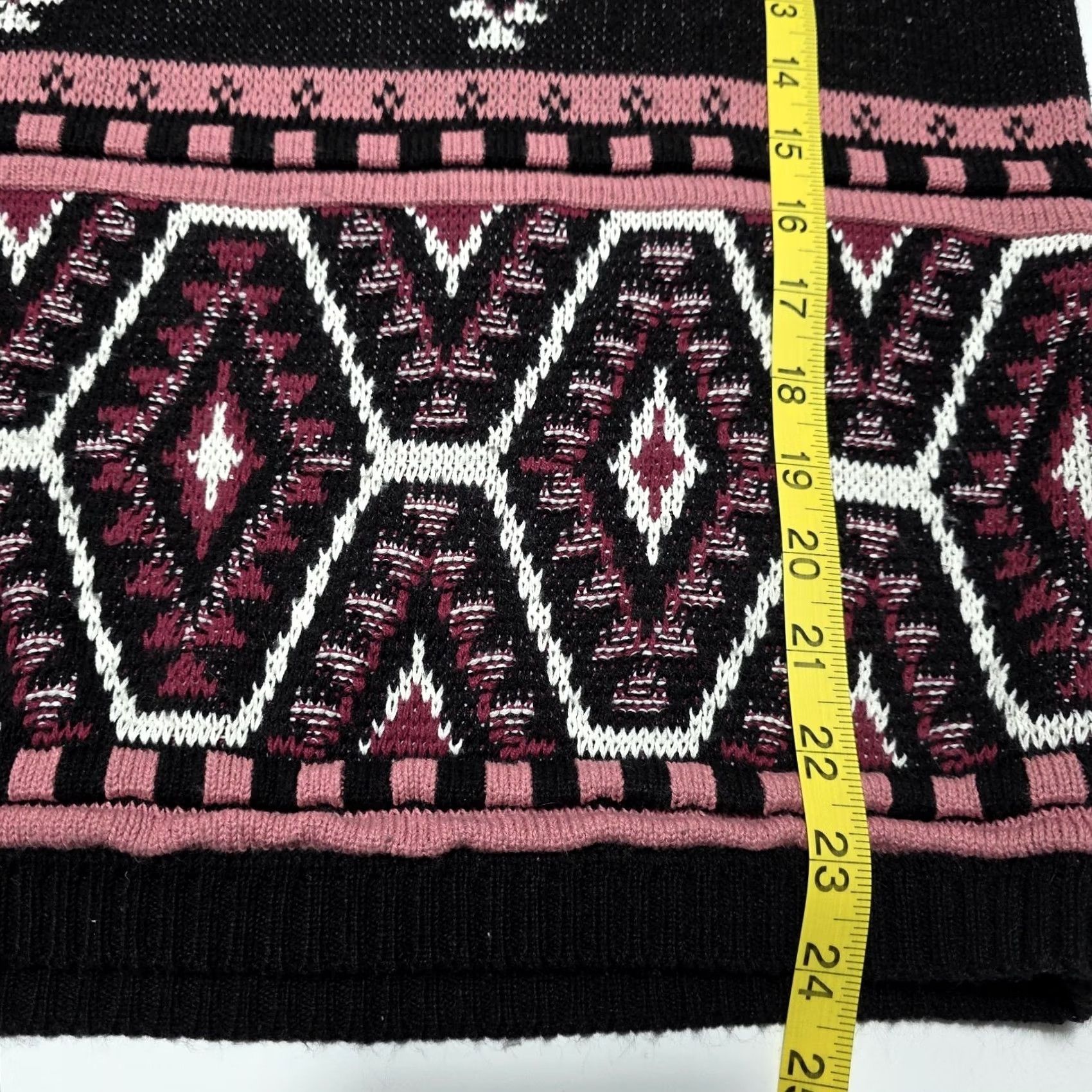 Pinko VINTAGE Cafe La Vie Black Pink Floral Women’s MockNeck Sweater L USA Shirt Ladies 1990s Casual Geometric Size L / US 10 / IT 46 - 7 Thumbnail