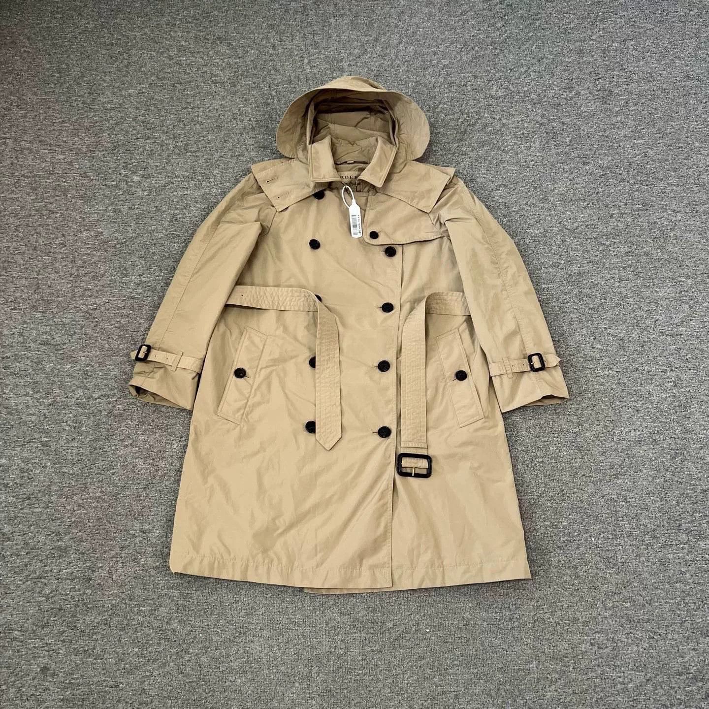 Burberry Burberry Mid-Length Nylon Hooded Trench Coat Size L / US 10 / IT 46 - 1 Thumbnail