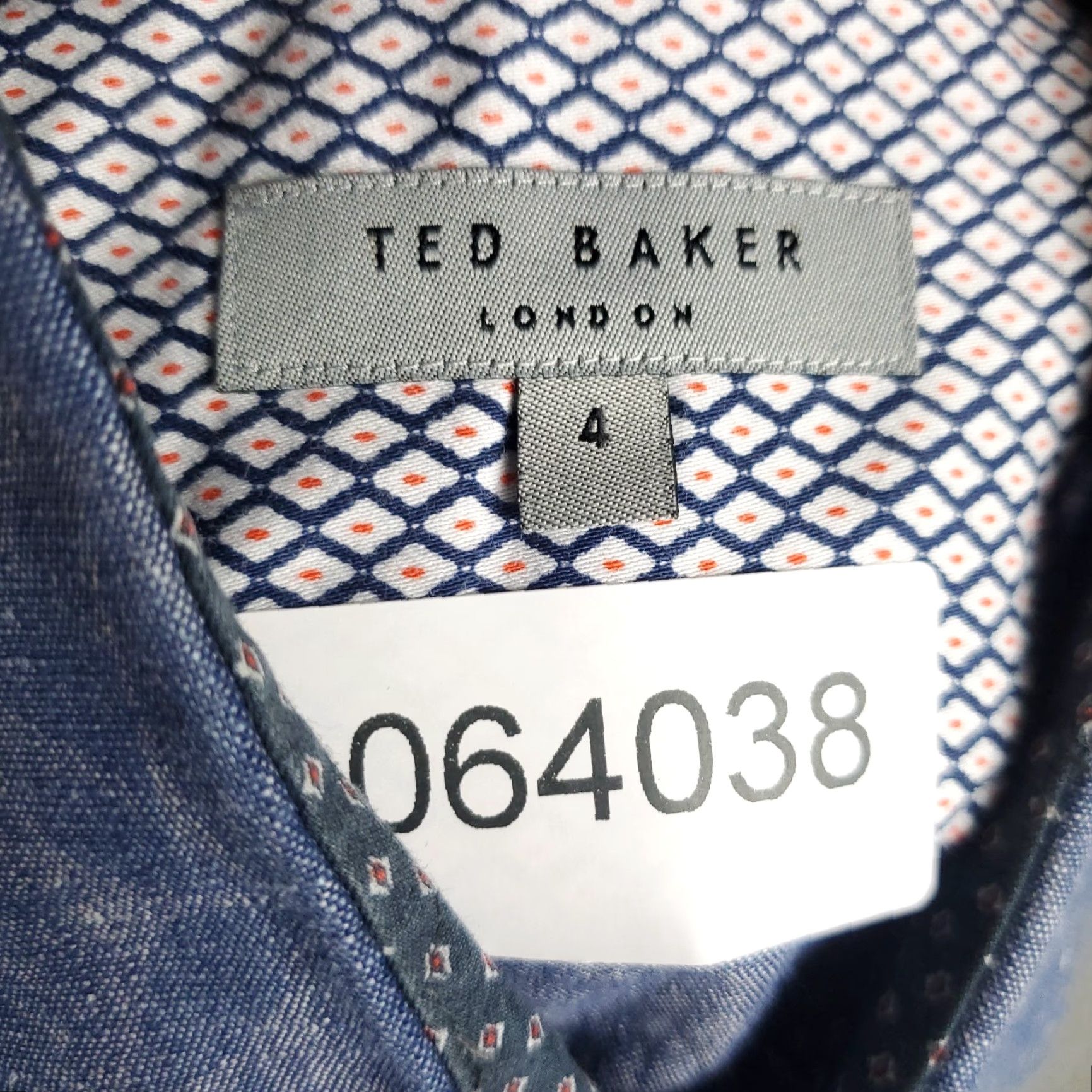 Ted Baker Ted Baker London Casual Button-Up Shirt Mens Size 4 Blue Short Sleeve Size US S / EU 44-46 / 1 - 6 Thumbnail