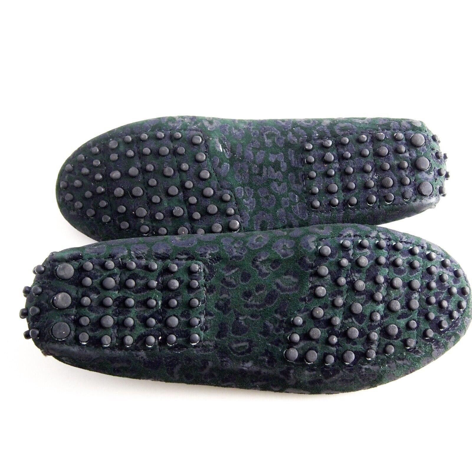 Repetto Penny Loafers Green Suede Black Leather FR 39 US 8