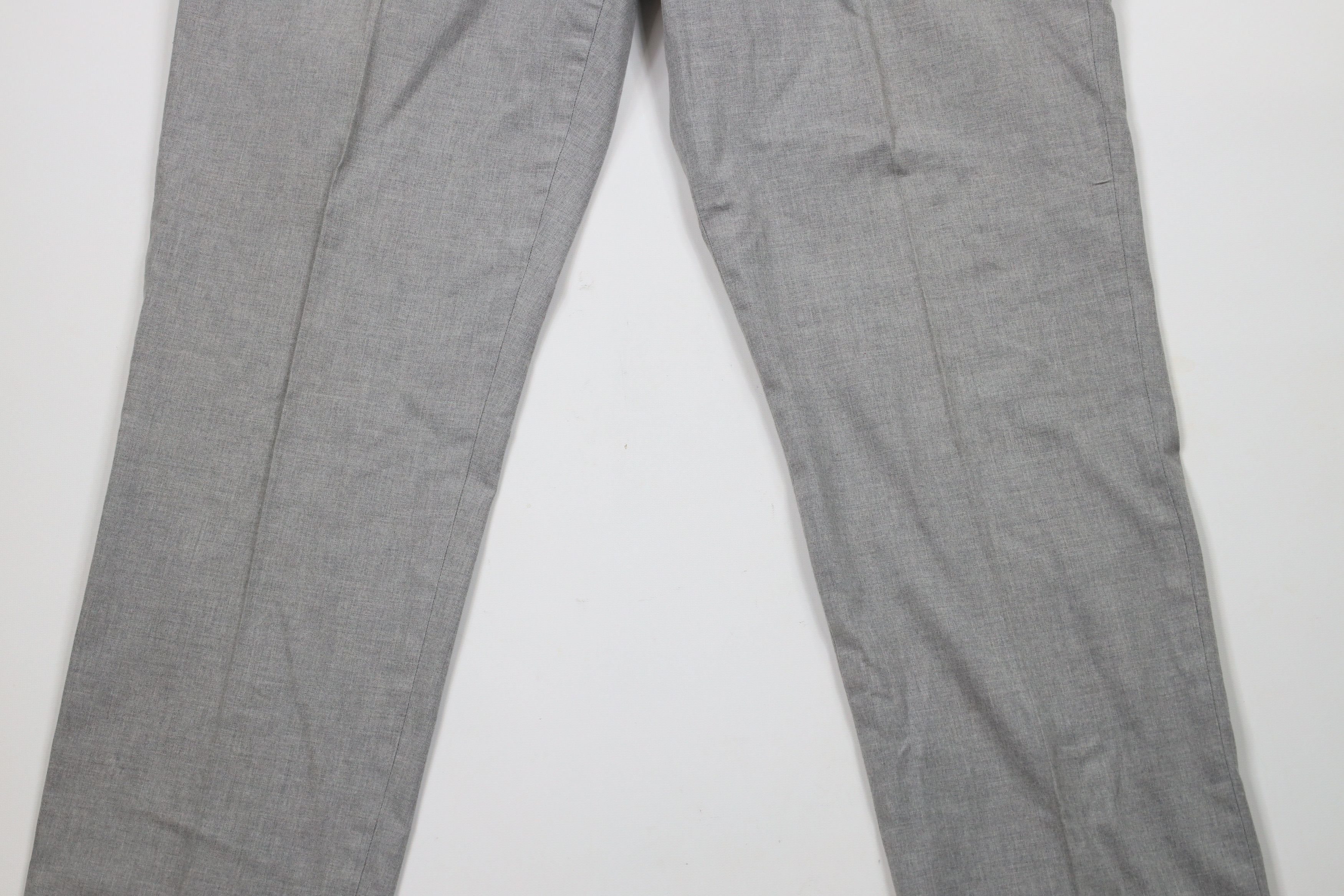 J.Crew × Vintage J Crew Bowery Fit Chambray Chinos Trousers Pants Gray Cotton Size US 35 - 3 Thumbnail