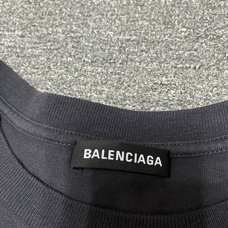 Balenciaga Balenciaga Flock Buckle Washed Short Sleeve Size US XS / EU 42 / 0 - 4 Thumbnail