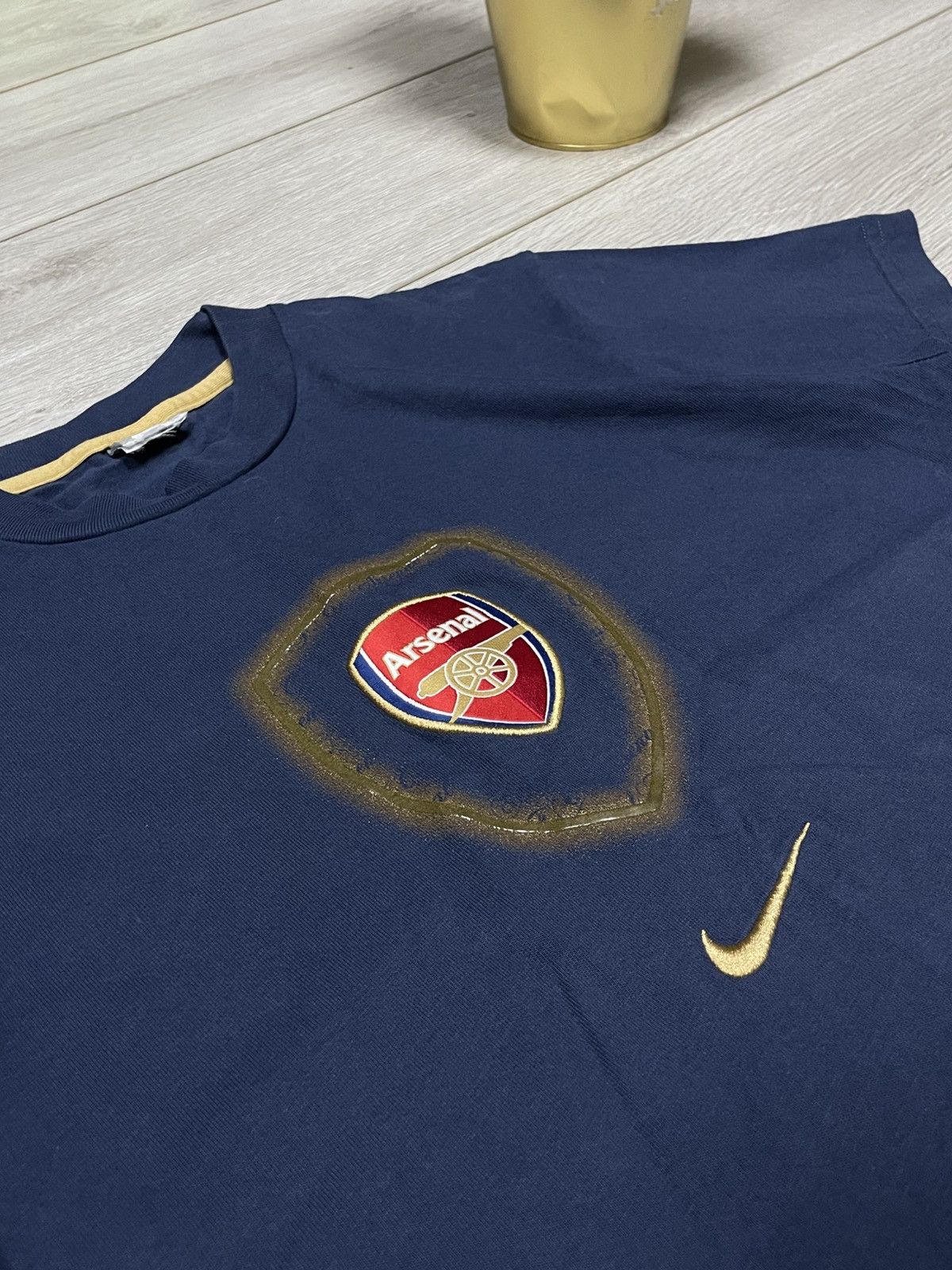 Nike 00s Vintage Nike Arsenal London Blokecore Soccer T-shirt Size US S / EU 44-46 / 1 - 2 Thumbnail