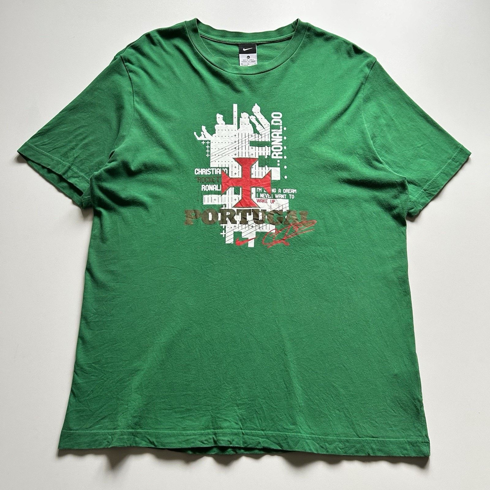 Nike × Vintage Vintage Nike T Shirt XL Portugal Cristiano Ronaldo #7 Rare Size US XL / EU 56 / 4 - 1 Thumbnail