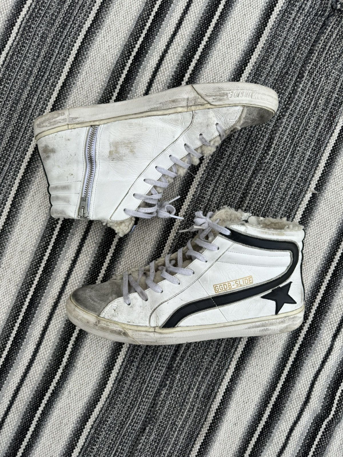 image of Golden Goose Slide Sneakers in Black, Men's (Size 11)