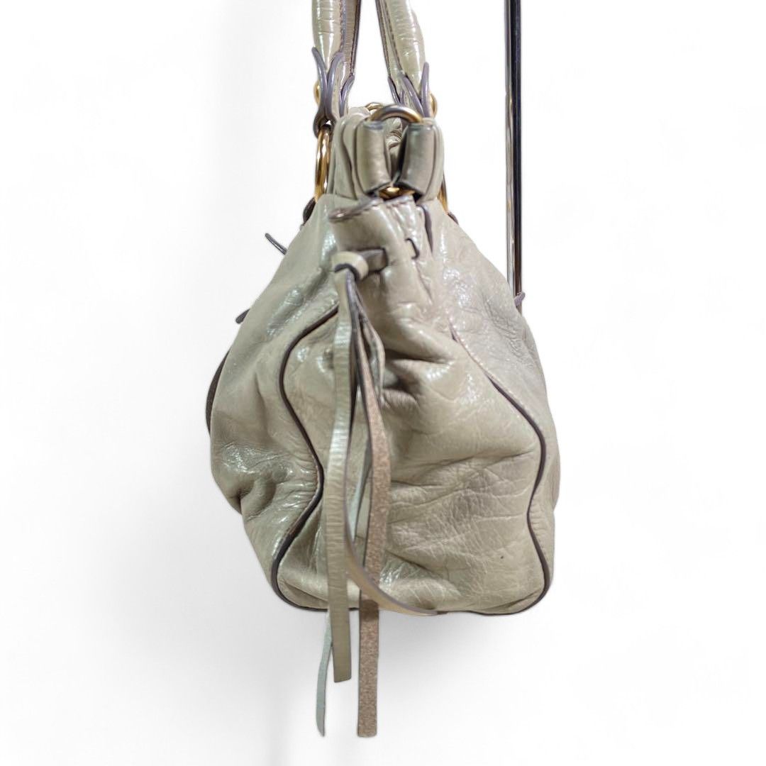 Miu Miu Miu Miu - leather handbag grey 2way shoulder bag Size ONE SIZE - 12 Thumbnail