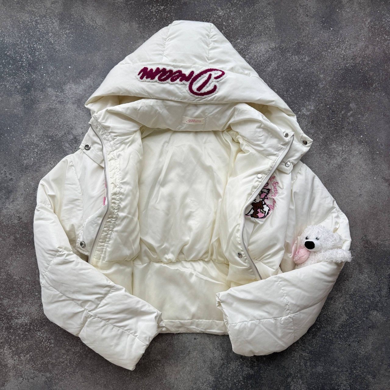 If Six Was Nine Hello Kitty 2000’s Aesthetic Y2K Cute Hooded Winter Jacket Size S / US 4 / IT 40 - 4 Thumbnail
