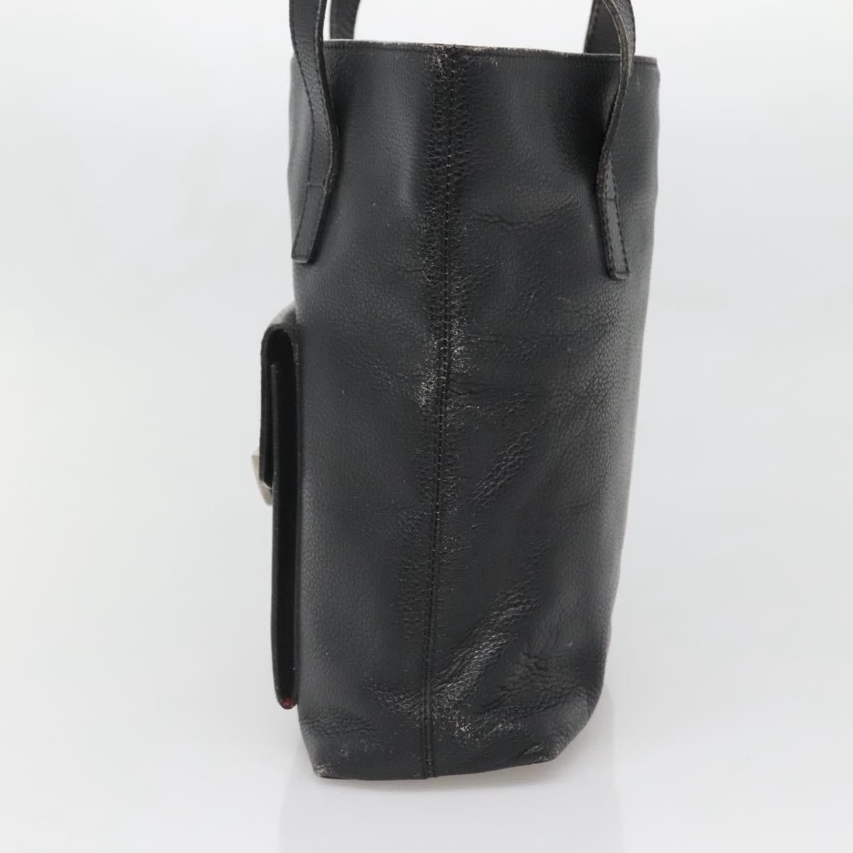 Celine CELINE Shoulder Bag Leather Black Silver Size ONE SIZE - 5 Thumbnail