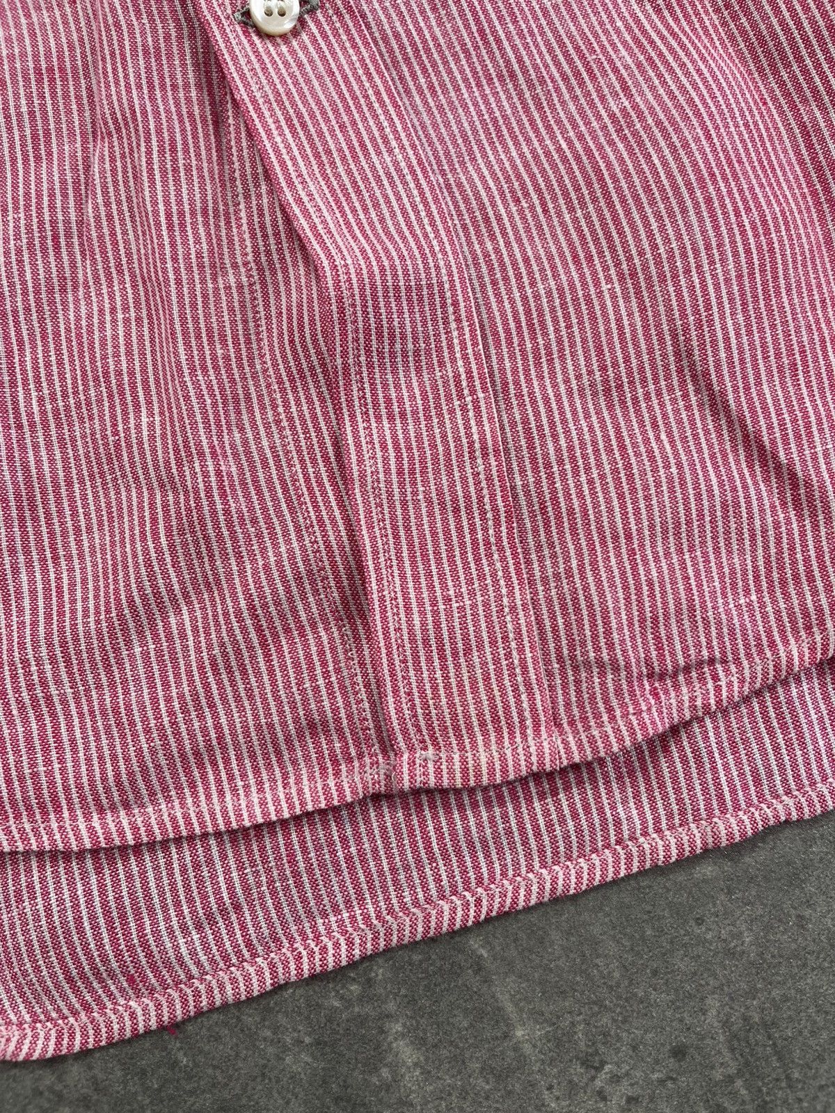Brunello Cucinelli 100% Linen Brunello Cucinelli Striped Pinstripe Shirt M Size US M / EU 48-50 / 2 - 8 Thumbnail