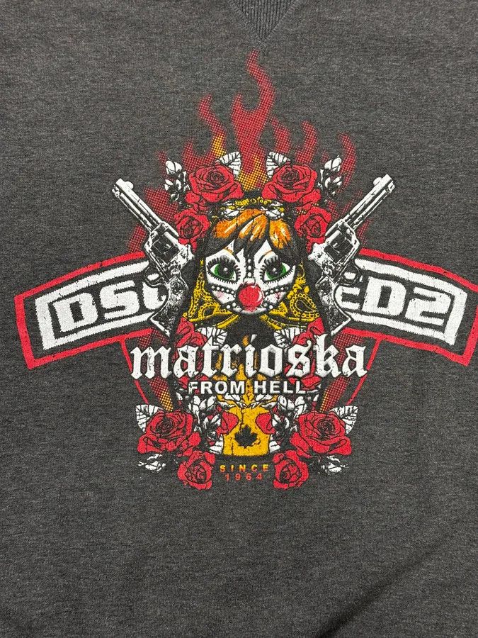 Dsquared2 AW2015 Dsquared2 Grey Gun Moto Crewneck Sweater Size US S / EU 44-46 / 1 - 7 Thumbnail