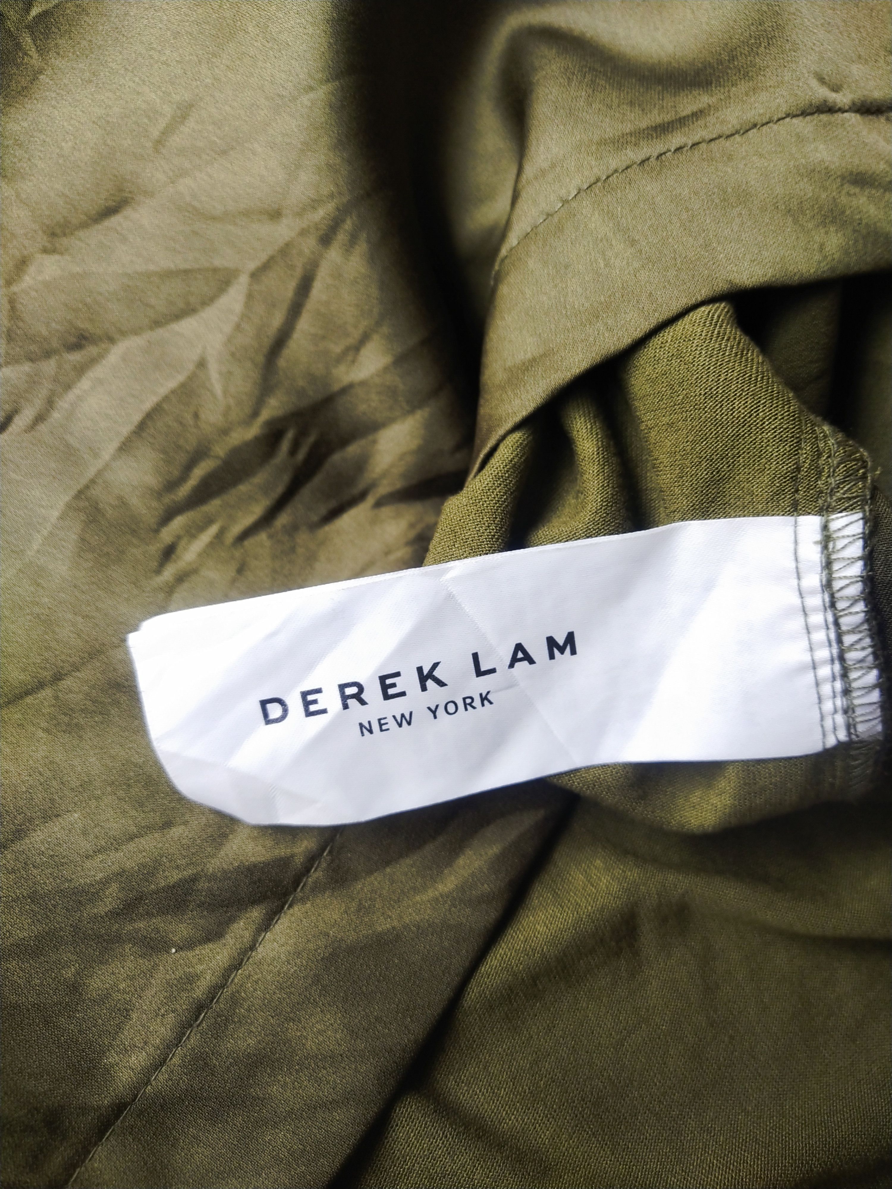 Derek Lam 10 Crosby Derek Lam New York Olive Green Mixed Media Modal Blouse Size S / US 4 / IT 40 - 7 Thumbnail