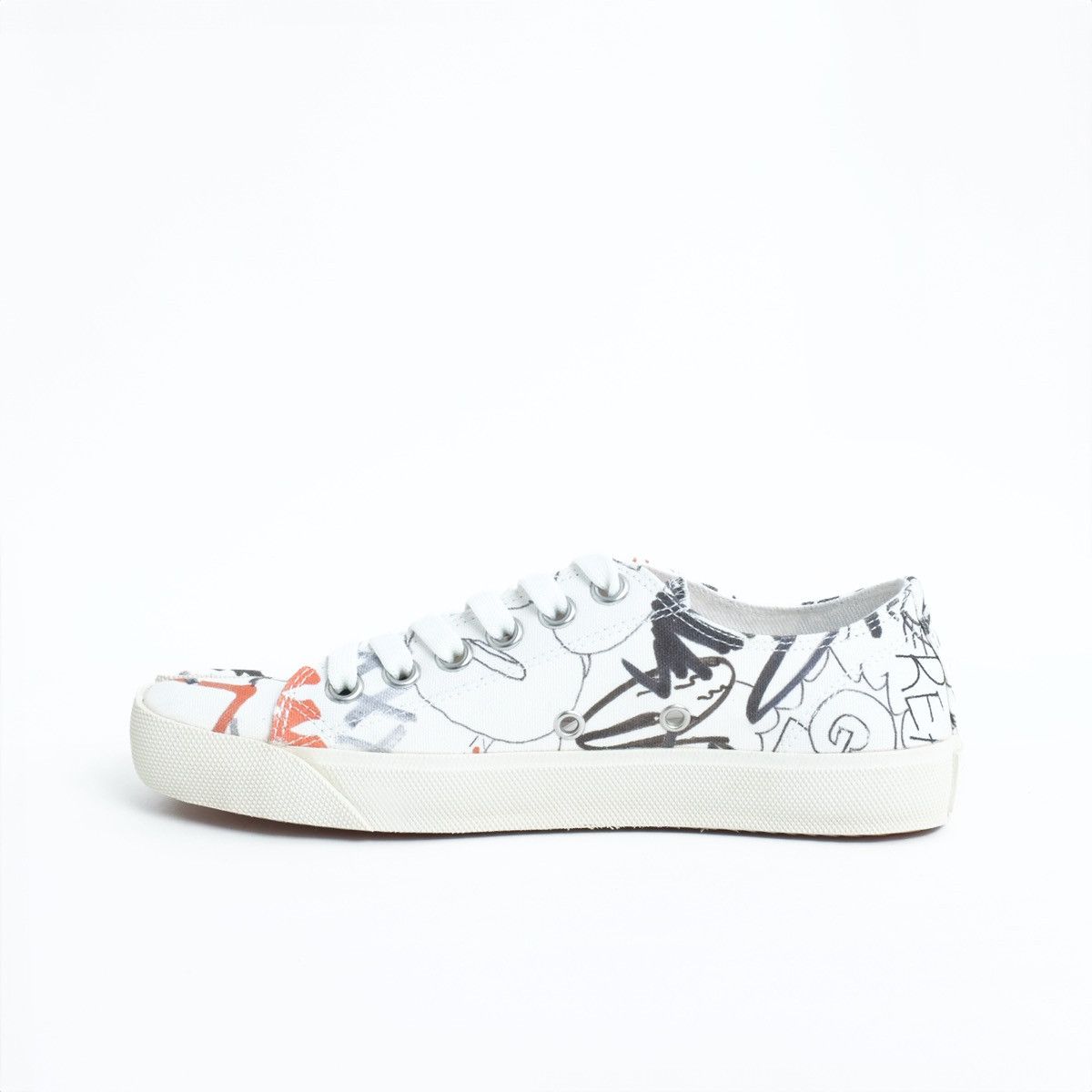 Maison Margiela Maison Margiela Tabi Graffiti-print Sneakers New with Tags Size US 6.5 / IT 36.5 - 2 Thumbnail