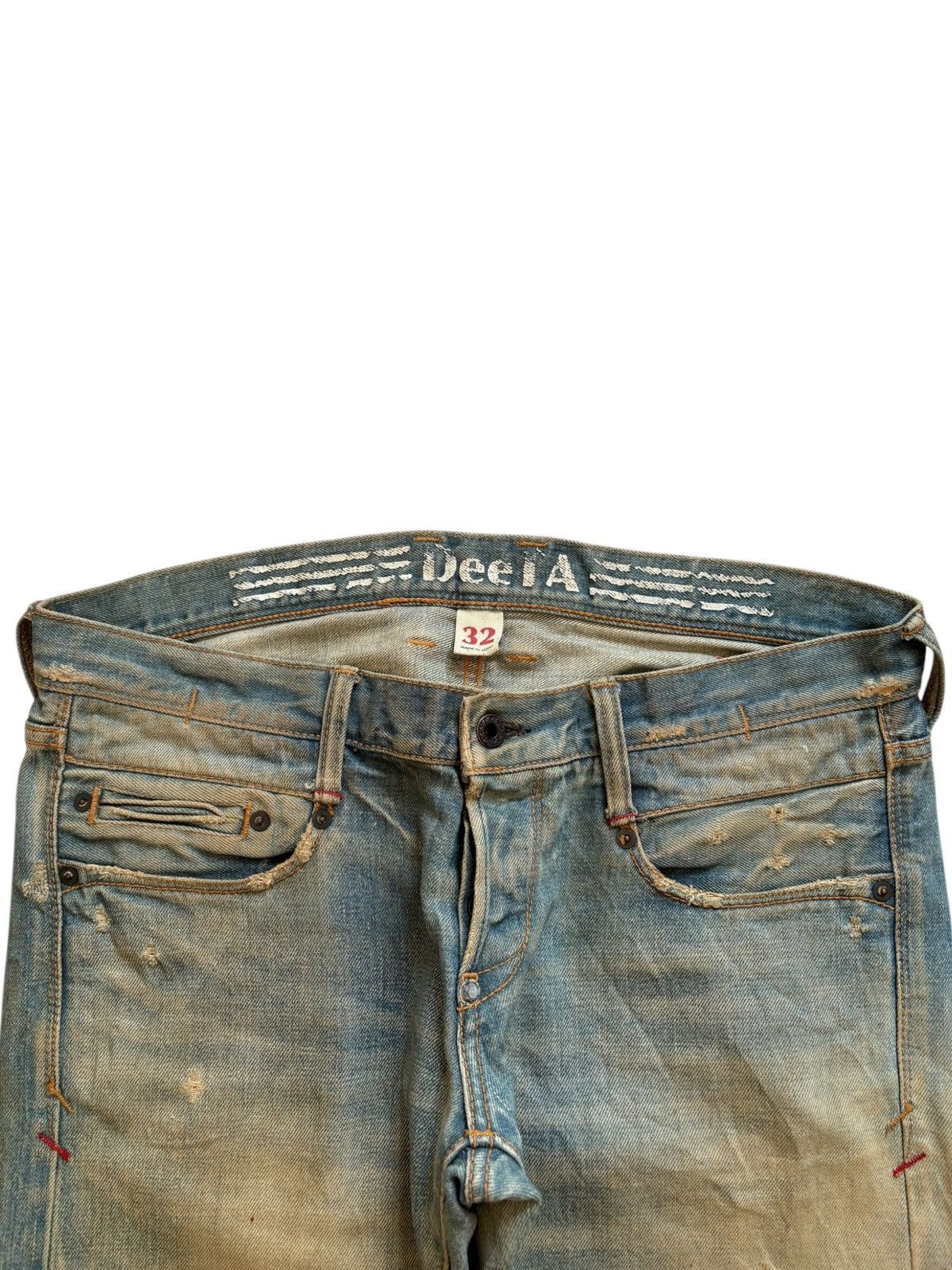 Japanese Brand Vintage Japanese Brand Selvedge Rusty Mud Wash Ripped Jeans Size US 35 - 5 Thumbnail