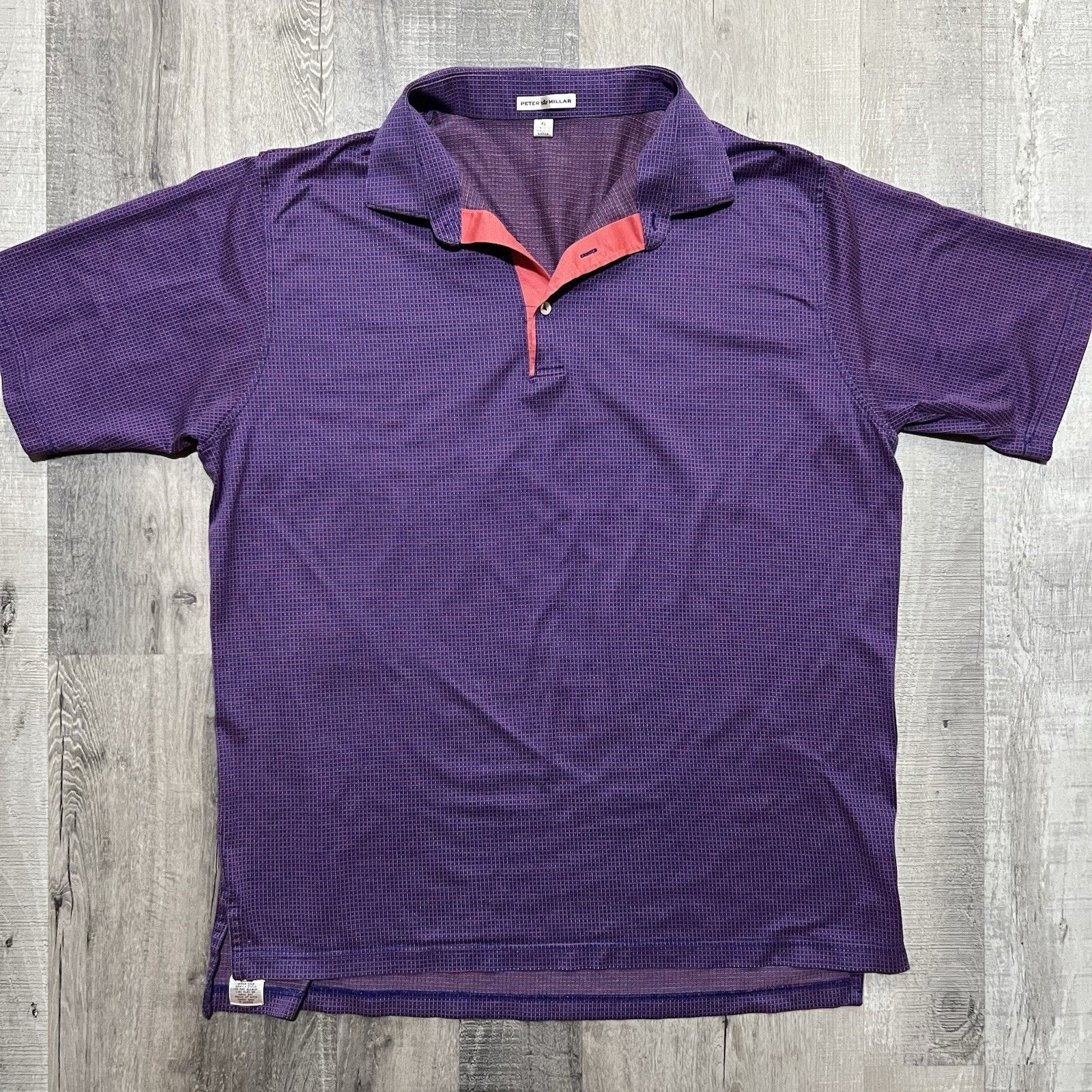 Peter Millar Peter Millar Polo XL Micro Check Plaid Golf Geometric Cotton Size US XL / EU 56 / 4 - 1 Thumbnail