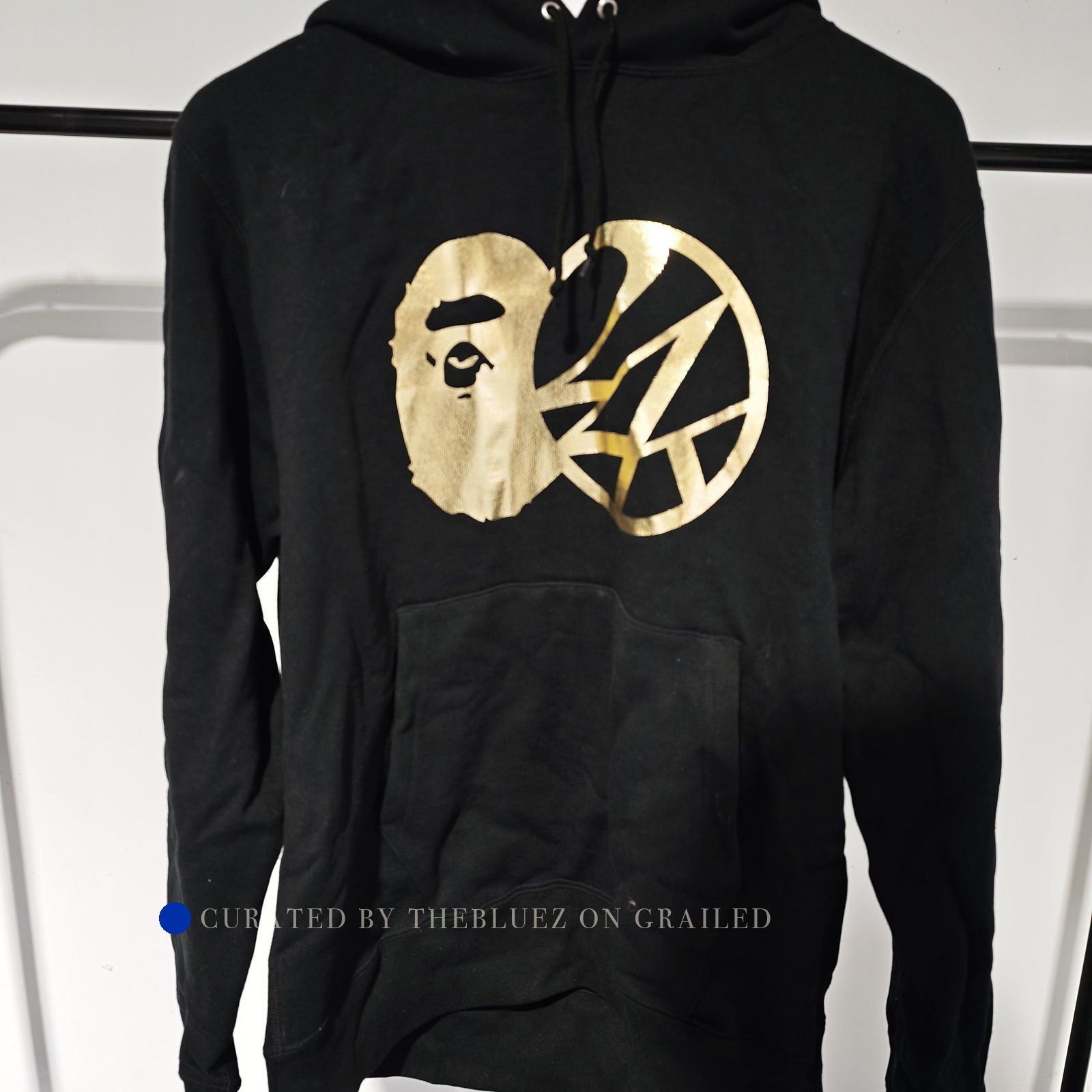 Bape Black Hoodie with Gold Logo Size US XL / EU 56 / 4 - 1 Thumbnail
