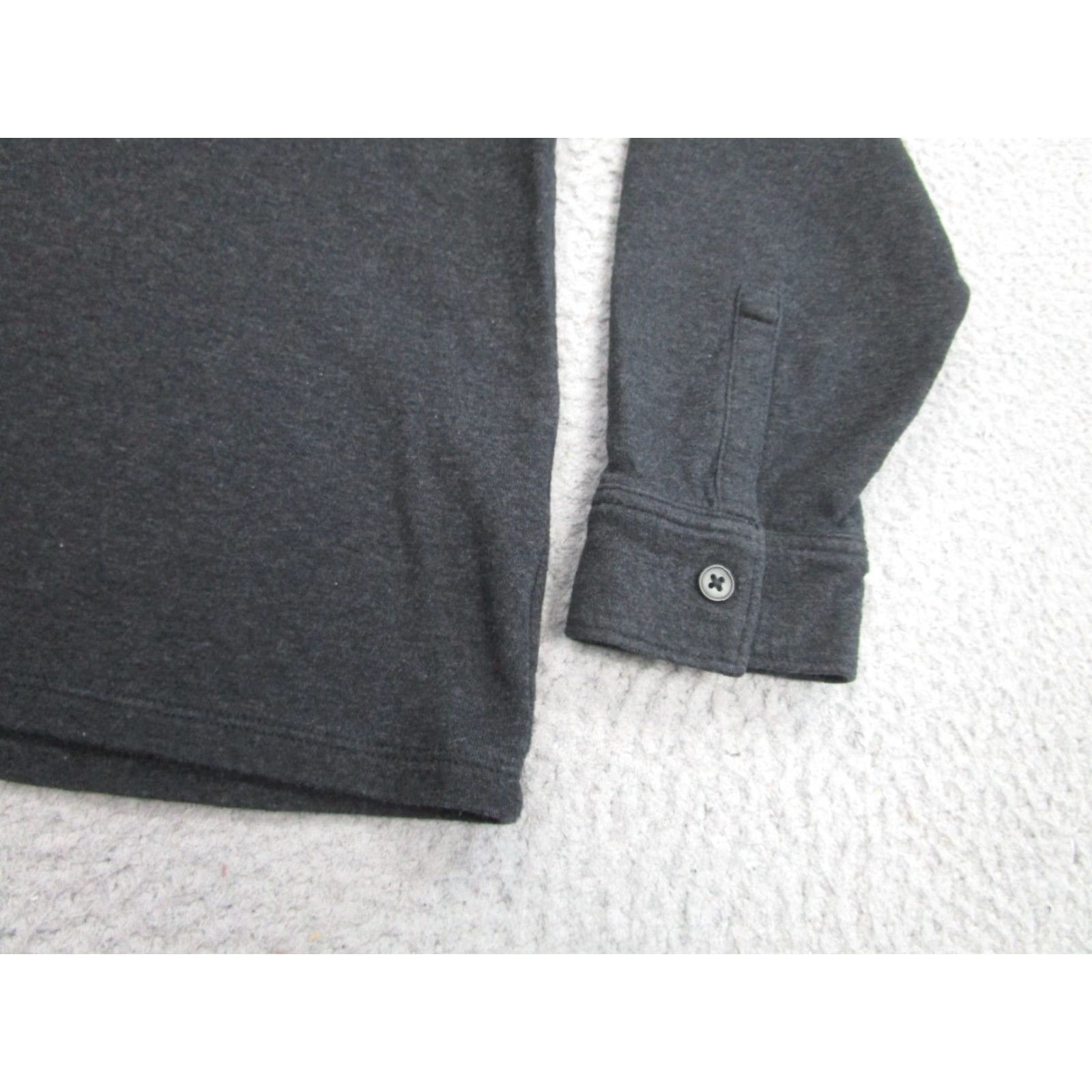 Vince Vince Polo Shirt Mens L Gray Long Sleeve Rugby Preppy Casual Solid Cotton Blend Shirt Size US L / EU 52-54 / 3 - 3 Thumbnail