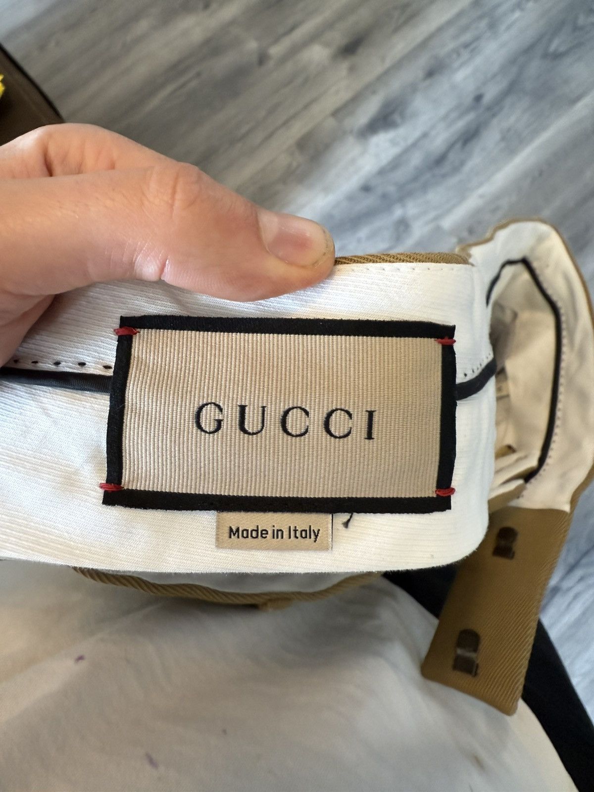 Gucci Camel Trousers with Web Stripe Trim Size US 36 / EU 52 - 10 Thumbnail