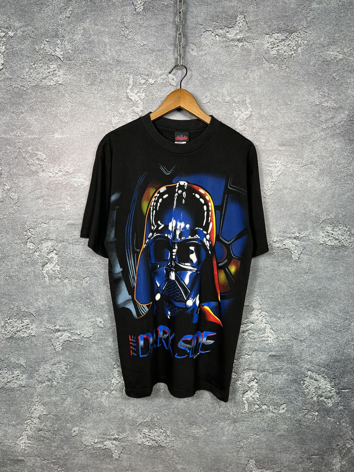Star Wars Vintage 1996 Star Wars Official Dart Vader T-shirt Tee Size US L / EU 52-54 / 3 - 1 Thumbnail