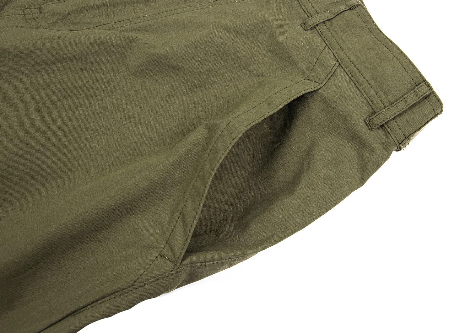 Comme des Garcons Homme Plus Cotton Nylon Belted Work Pants in Khaki M Size US 32 / EU 48 - 3 Thumbnail