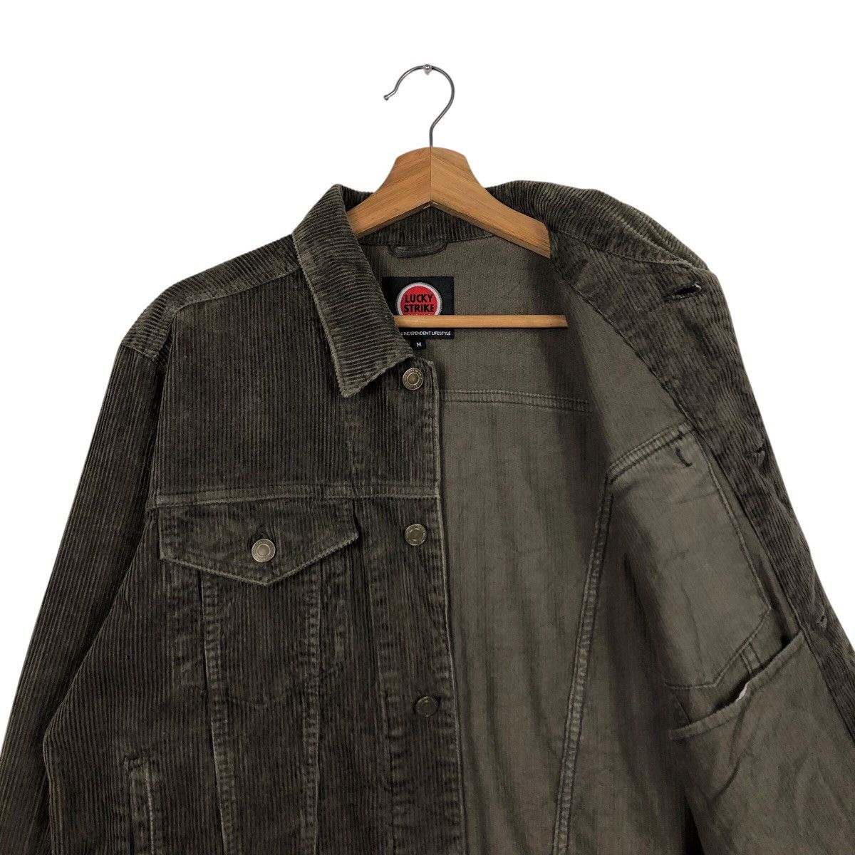 Japanese Brand × Vintage 📌Vintage Trucker Biker Jacket Lucky Strike Originals Size US M / EU 48-50 / 2 - 13 Thumbnail