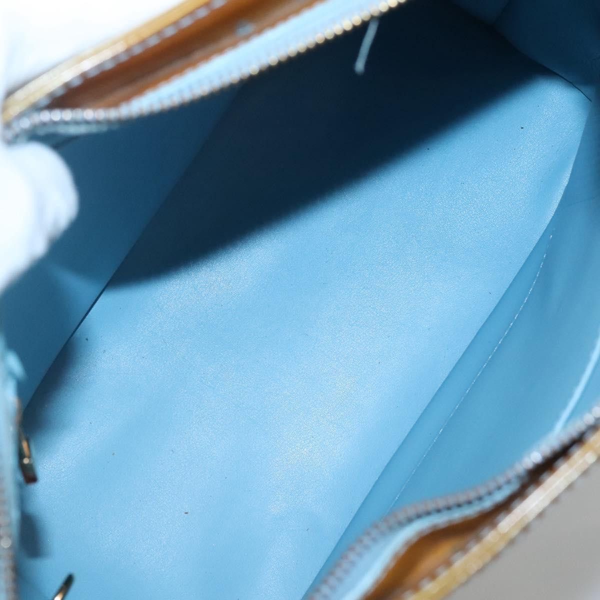 Louis Vuitton LOUIS VUITTON Monogram Vernis Houston Hand Bag Baby Blue Size ONE SIZE - 11 Thumbnail
