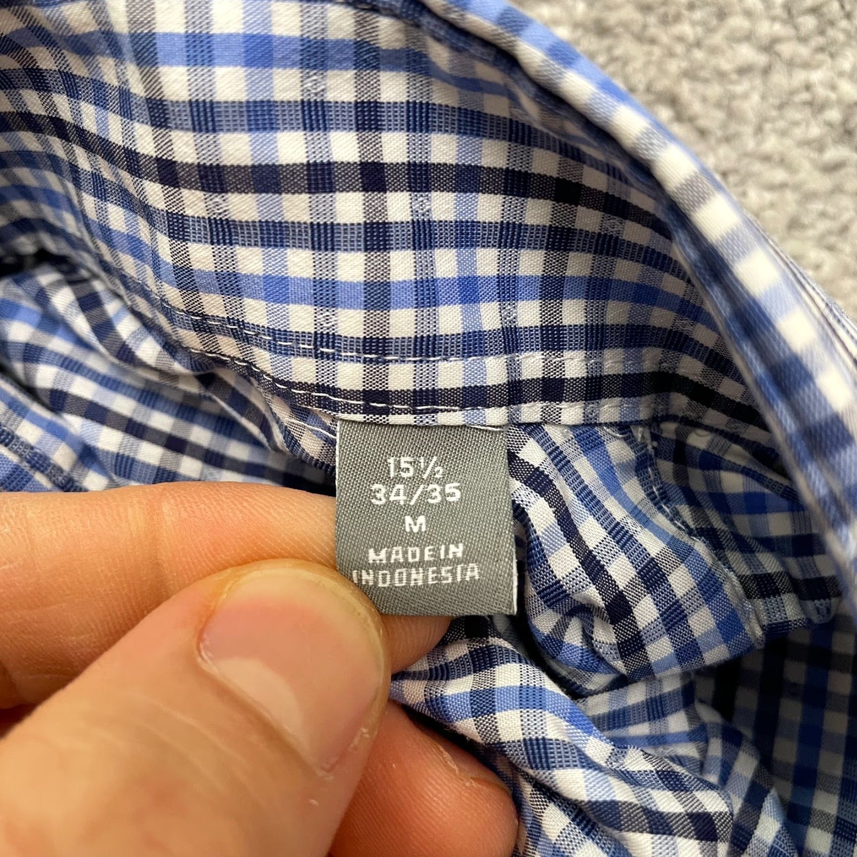 Michael Kors Michael Kors Slim Fit Travel Stretch Dress Shirt Mens 15 1/2 Medium Multi Plaid Size 40R - 4 Thumbnail