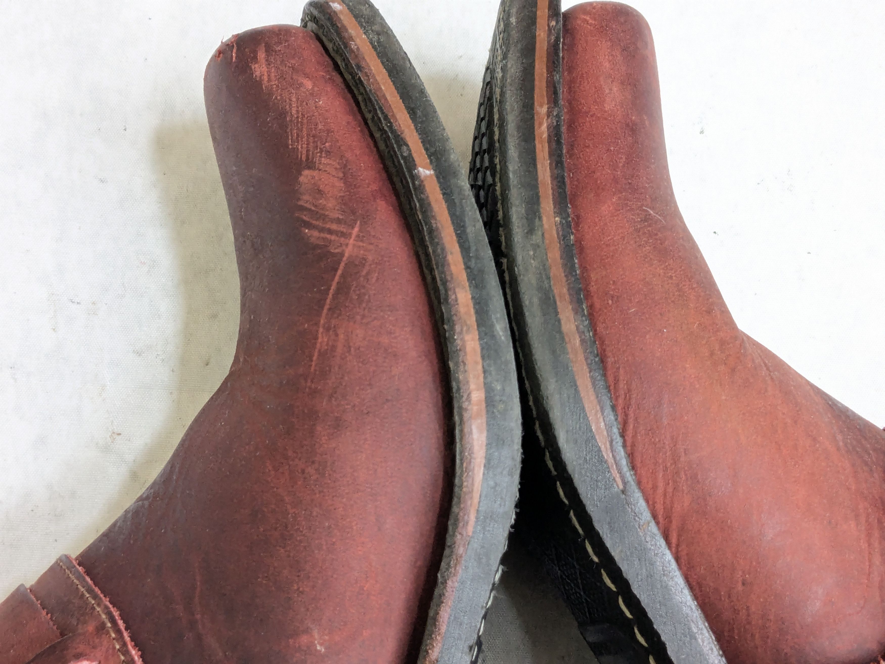 Frye Frye Harness Red Leather 7.5 Leather Buckle Punk Size US 7.5 / EU 40-41 - 10 Thumbnail