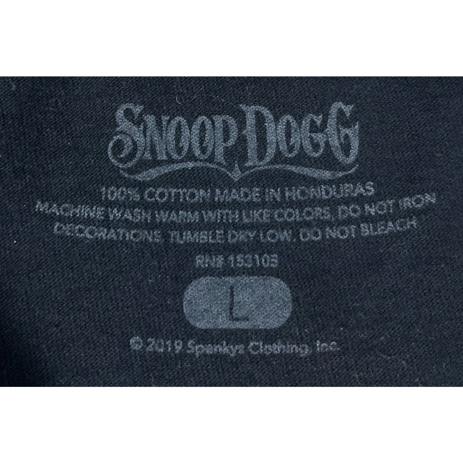Vintage Snoop Dogg Long Beach California One Night Only T-Shirt Rap Sz L Mens Black Cotton Graphic Print Short Sleeve Crew Neck Vintage 2019 Size US L / EU 52-54 / 3 - 5 Thumbnail