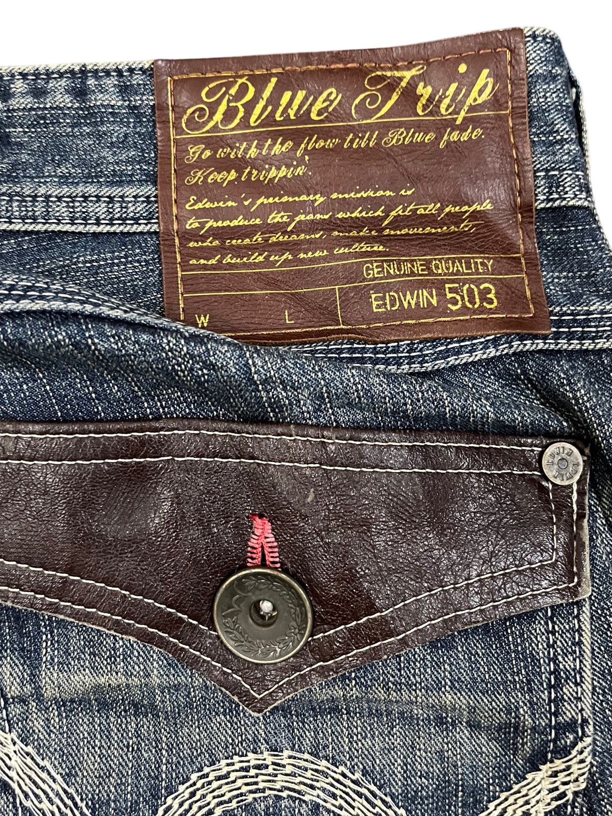 Edwin Vintage Edwin 503 Bluetrip Flare Mudwash Denim Size US 32 / EU 48 - 8 Thumbnail