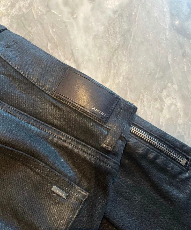 Amiri Amiri waxed mx2 black samurai jeans Size US 33 - 3 Thumbnail