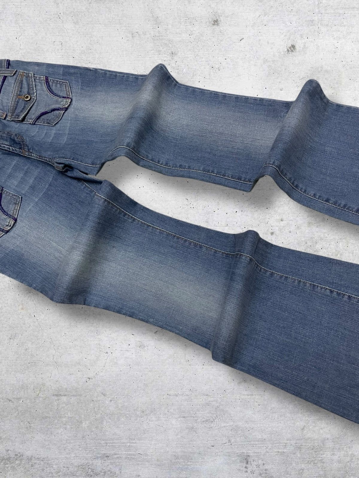 Dolce & Gabbana VINTAGE DOLCE & GABBANA DESIGNER 90S RARE FLARED BLUE WASHED Size US 28 / EU 44 - 6 Thumbnail