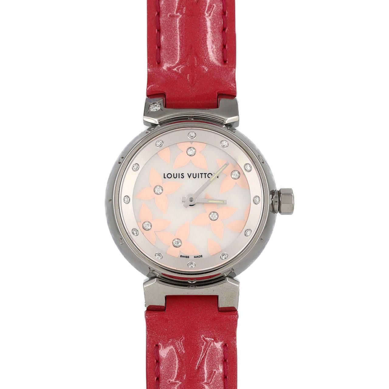Louis Vuitton Louis Vuitton Tambour 12P Stainless Steel Metal Quartz Q121H DUTY FREE for USA