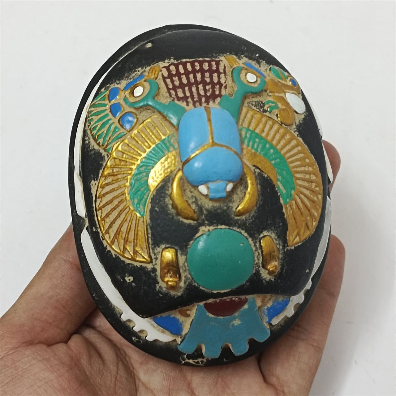 Handmade Handcrafted Egyptian scarab – unique souvenir, cultural Size ONE SIZE - 3 Thumbnail