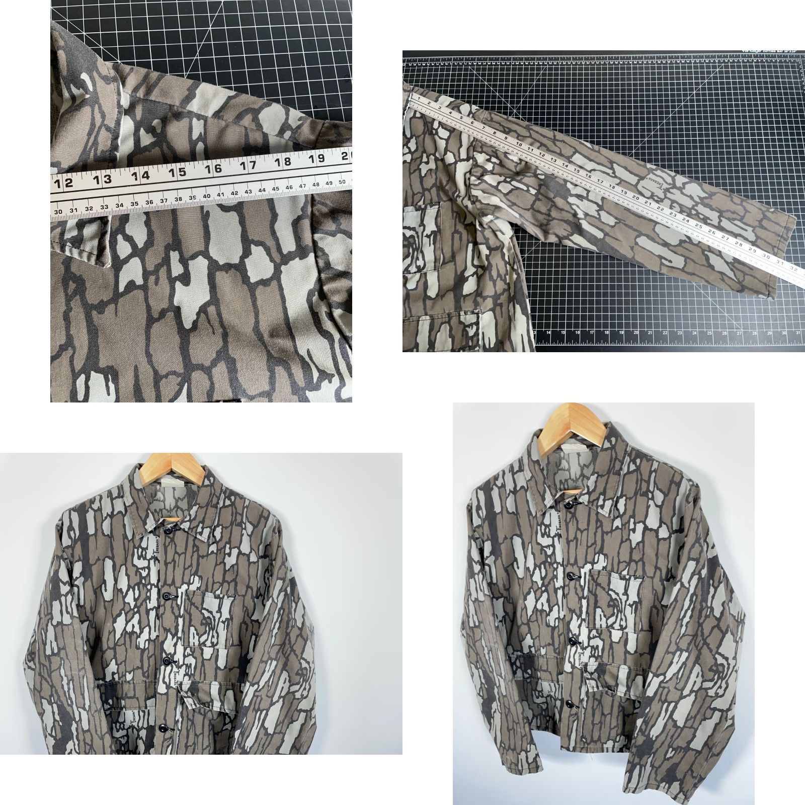 Vintage VINTAGE Trebark Camouflage Shirt Jacket Men's Large Camouflage Cotton Polyester VTG Regular Unlined Pockets Button-Up Twill 80s - Mens Size US L / EU 52-54 / 3 - 8 Thumbnail