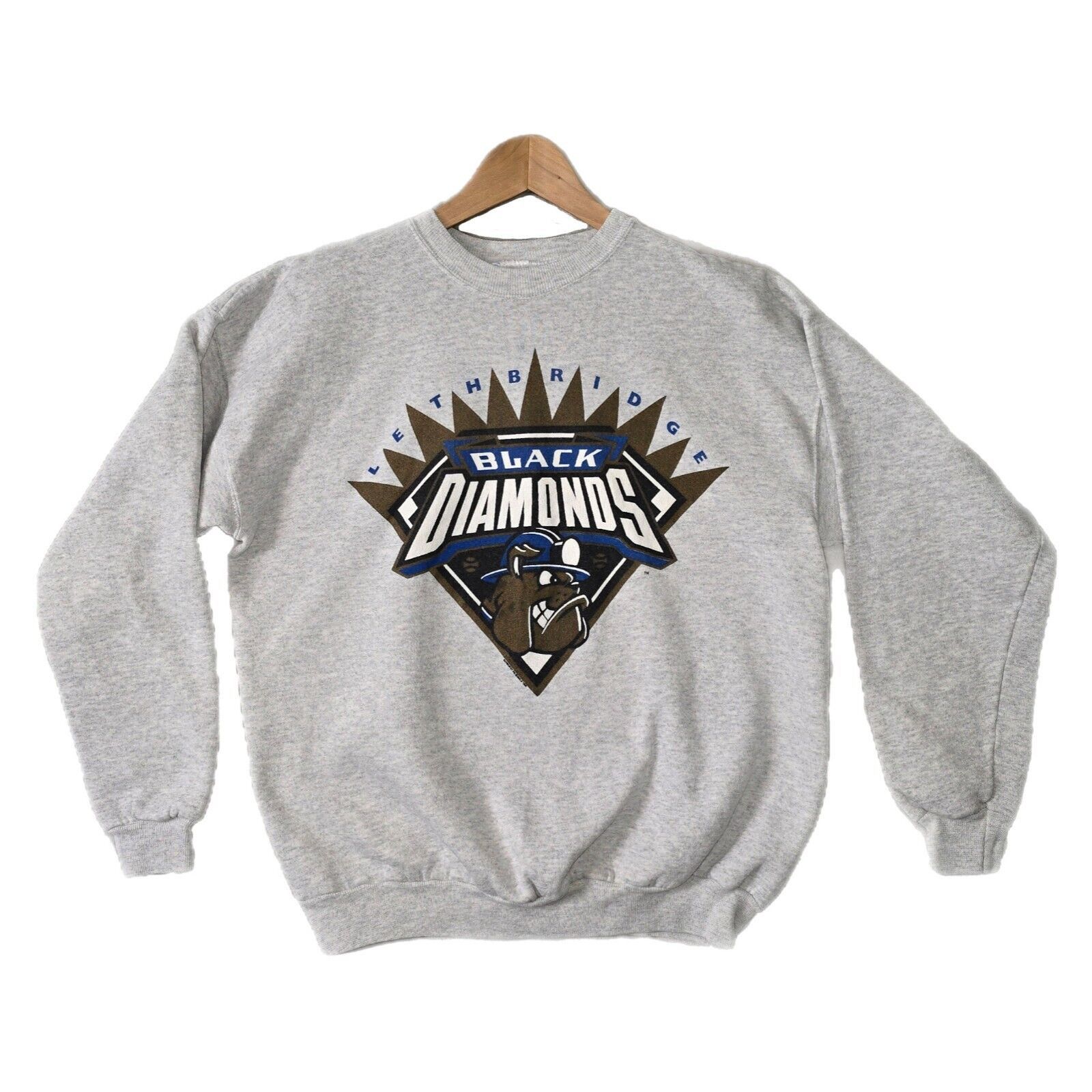 MLB Vintage 90s Lethbridge Black Diamonds Crewneck Medium MiLB Size US M / EU 48-50 / 2 - 1 Thumbnail