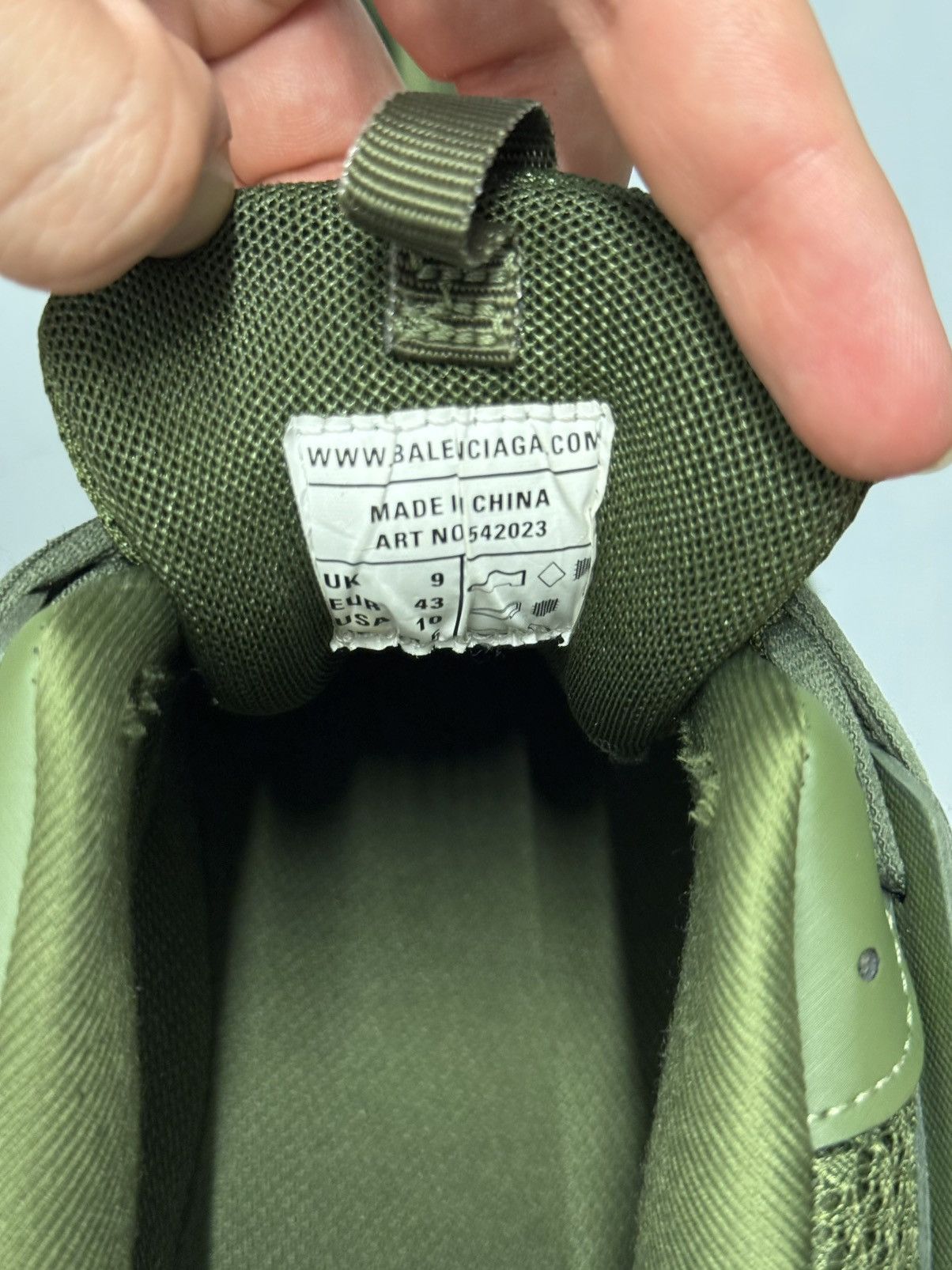 Balenciaga Balenciaga Track Runner Army Green/Khaki Size US 10 / EU 43 - 6 Thumbnail