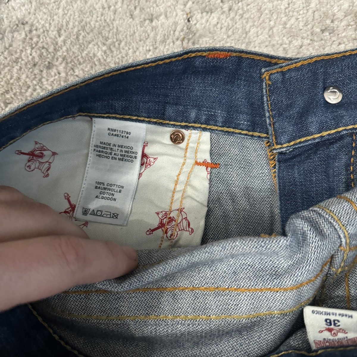 JNCO × True Religion × Vintage Vintage Y2K True Religion baggy wide leg jeans Size US 36 / EU 52 - 5 Thumbnail