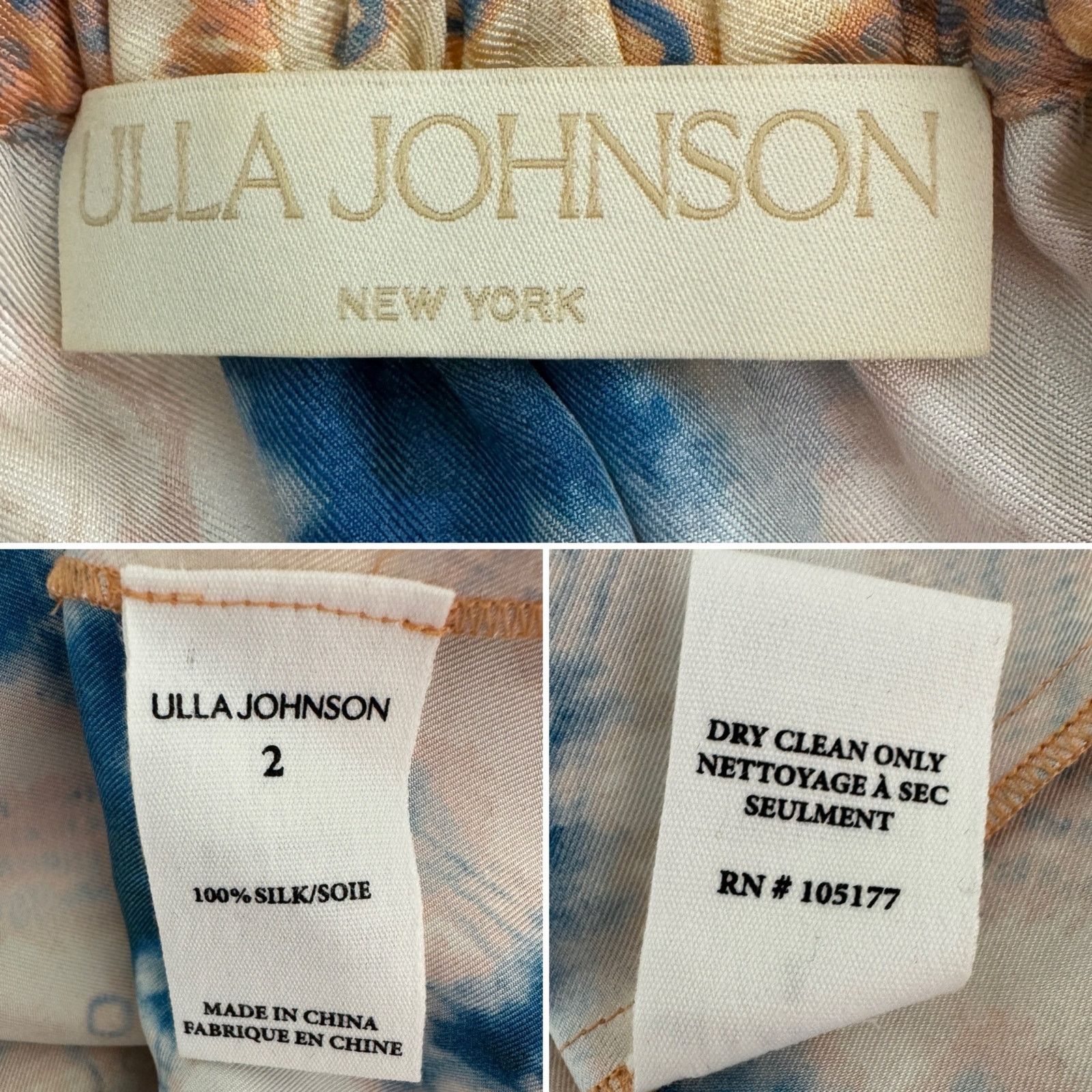 Ulla Johnson Ulla Johnson Nadya Silk On/Off Shoulder Blouse Fossil size 2 Size XS / US 0-2 / IT 36-38 - 9 Thumbnail