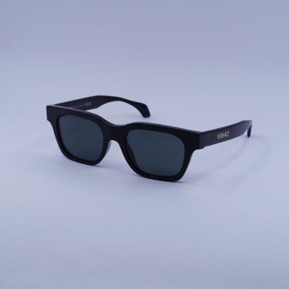 Versace Versace VE4486 GB1/87 Sunglasses Black Square Frame Size ONE SIZE - 1 Thumbnail