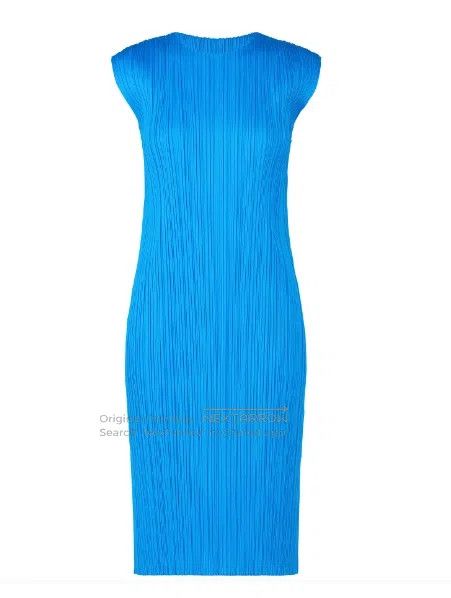 Issey Miyake Issey Miyake Bright Blue Dress Size L / US 10 / IT 46 - 1 Thumbnail