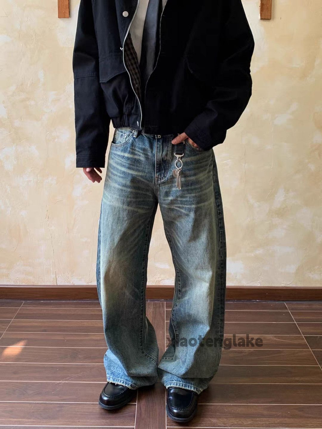 Jean Custom washed faded loose baggy yuppie y2k jeans Size US 28 / EU 44 - 1 Thumbnail